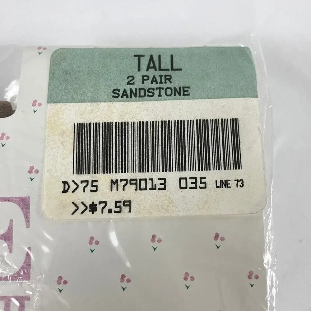Vintage Sears Take Nine Maternity Pantyhose Tall Sandstone 2 Pair Deadstock